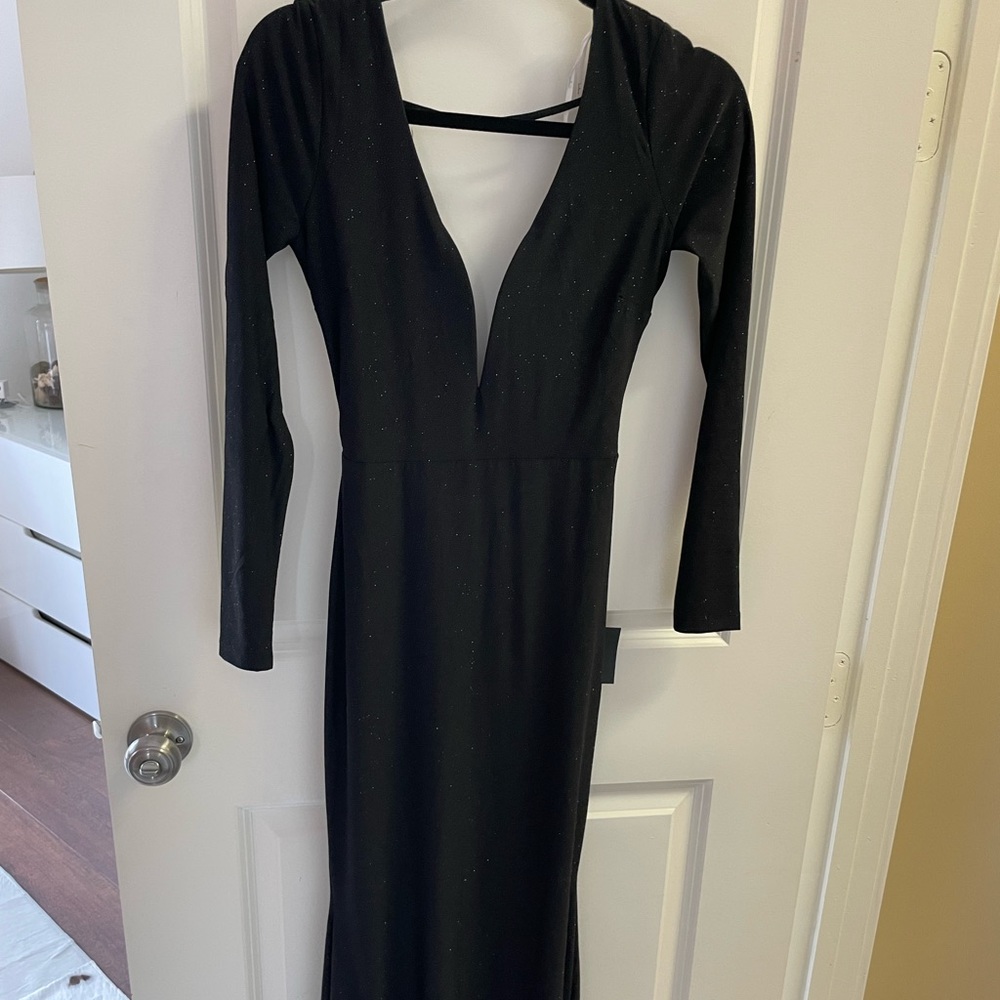 Sexy maxi black dress